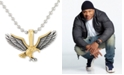 LEGACY for MEN by Simone I. Smith Two-Tone Eagle 24" Pendant Necklace in Stainless Steel & Yellow and Black Ion-Plate